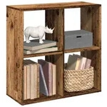 vidaXL Raumteiler-B&uuml;cherregal Altholz-Optik 69,5x29x69,5 cm