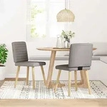 vidaXL Esszimmerst&uuml;hle 2 Stk. Taupe Stoff