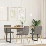 vidaXL Esszimmerst&uuml;hle 4 Stk. Taupe Stoff