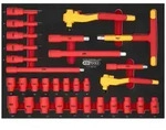 KS Tools 3/8+1/2 Isolierter Steckschl&uuml;ssel-Satz mit Drehmomentschl&uuml;ssel in