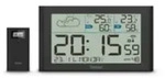 HAMA - Wetterstation Sylt mit Au&szlig;ensensor Funk Wecker Schwarz