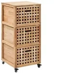 vidaXL Badschrank 41x41x91 cm Massivholz Walnuss