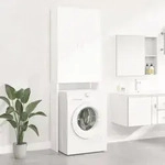 vidaXL Waschmaschinenschrank Wei&szlig; 64x25,5x190 cm