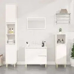 vidaXL Badschrank Wei&szlig; 65x33x60 cm Holzwerkstoff