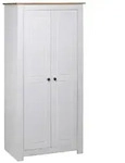 vidaXL Kleiderschrank Wei&szlig; 80&times;50&times;171,5 cm Kiefer Massiv Panama Serie