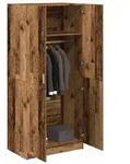 vidaXL Kleiderschrank Altholz-Optik 80x52x180 cm Holzwerkstoff