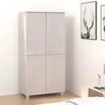 vidaXL Kleiderschrank HAMAR Wei&szlig; 89x50x180 cm Massivholz Kiefer