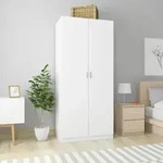 vidaXL Kleiderschrank Wei&szlig; 90x52x200 cm Holzwerkstoff