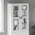 vidaXL Aufsatz f&uuml;r Highboard VIKEN Wei&szlig; Holzwerkstoff