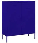 vidaXL Lagerschrank Marineblau 80x35x101,5 cm Stahl