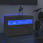 vidaXL TV-Schrank mit LED-Leuchten Betongrau 60x35x40 cm