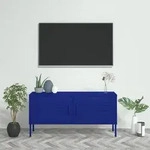 vidaXL TV-Schrank Marineblau 105x35x50 cm Stahl