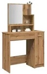 vidaXL Schminktisch mit Spiegel Artisan-Eiche 86,5x35x136 cm