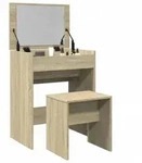 vidaXL Schminktisch mit Hocker Sonoma-Eiche 60x40x113,5 cm