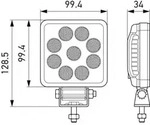 HELLA 1GA 357 114-002 LED-Arbeitsscheinwerfer - Valuefit PS1000 - 12/24V - eckig -