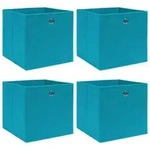 vidaXL Aufbewahrungsboxen 4 Stk. Babyblau 32x32x32 cm Stoff