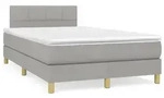 vidaXL Boxspringbett mit Matratze Hellgrau 120x190 cm Stoff