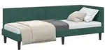 vidaXL Eckbettgestell mit Kopfteil Dunkelgr&uuml;n 80 cm x 200 cm Samt