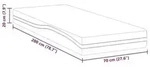 vidaXL Matratze Wei&szlig; und Schwarz 70 x 200 cm Jacquard-Stoff
