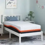vidaXL Matratze Wei&szlig; und Grau 80 x 160 cm Jacquard-Stoff