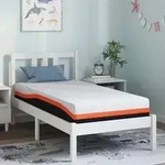 vidaXL Matratze Wei&szlig; und Schwarz 80 x 160 cm Jacquard-Stoff