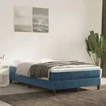 vidaXL Taschenfederkernmatratze Dunkelblau 120x200x20 cm Samt