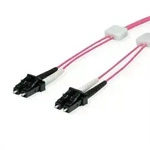 EasyLan LWL-LED-Patchkabel duplex 50/125&mu;m OM4, LC/LC, violett, 1 m Fiber Optic