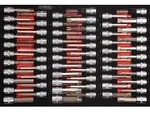 "KS TOOLS 1/2" Bit-Stecknuss-Satz in Schaumstoffeinlage, 64-tlg"