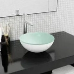 vidaXL Waschbecken Hartglas 30x12 cm Wei&szlig;