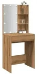 vidaXL Schminktisch mit LED-Leuchten Artisan-Eiche 60x40x140 cm
