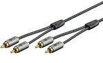 Goobay Plus 65294 Stereo Cinchkabel 2x Cinch-Stecker auf 2x Cinchstecker / Audiokabel