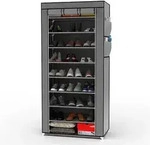 Intirilife Faltschrank 170x58x28 cm in ASCH GRAU - mit Rei&szlig;verschluss...