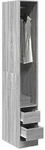 vidaXL Kleiderschrank Grau Sonoma 30x50x200 cm Holzwerkstoff
