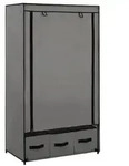 vidaXL Kleiderschrank Grau 87 x 49 x 159 cm Stoff