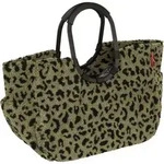 Reisenthel loopshopper L, Stoffbeutel, Schwarz, Braun, Aluminium, Muster,