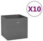 vidaXL Aufbewahrungsboxen 10 Stk. Vliesstoff 28x28x28 cm Grau