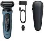 Braun Series 5 52-A1000s, Folienschaber, Blau, Tasten, Akku, Integrierte...