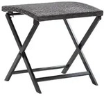 vidaXL Klapphocker Poly Rattan Braun