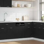 vidaXL Geschirrsp&uuml;lerblende Lyon Schwarz Eichen-Optik 45x1,5x67 cm