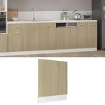 vidaXL Geschirrsp&uuml;lerblende Sonoma-Eiche 59,5x3x67 cm Holzwerkstoff