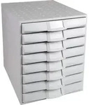 Exacompta Schubladenbox The System 8 8 geschlossene Schubladen Lichtgrau 226040D