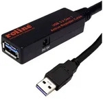 ROLINE USB 3.2 Gen 1 Aktives Repeater Kabel, schwarz, 15 m Adapter, Terminatoren,