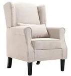 vidaXL Sessel Beige Stoff