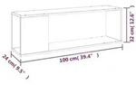 vidaXL TV-Schrank Grau Sonoma 100x24x32 cm Holzwerkstoff