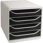 Exacompta Schubladenbox Big Box Plus 4 offene Schubladen Office Schwarz 310014D