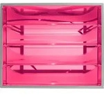 Exacompta ECOBOX Schubladenbox mit 4 Schubladen - Himbeerfarben - 228654D