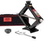 HEYNER&reg; Wagenheber Scherenwagenheber 2,0t - Runder Sattel + Austauschbares Gummipad
