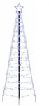 vidaXL LED Weihnachtsbaum mit Erdspie&szlig;en Blau 250 cm Eisen