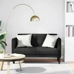vidaXL Zweisitzer-Sofa Schwarz 111 cm Stoff