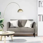 vidaXL Zweisitzer-Sofa Taupe 111 cm Stoff
